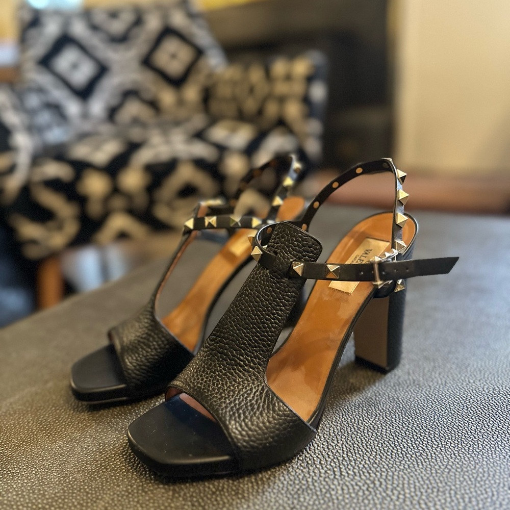 Valentino Black Leather Heels